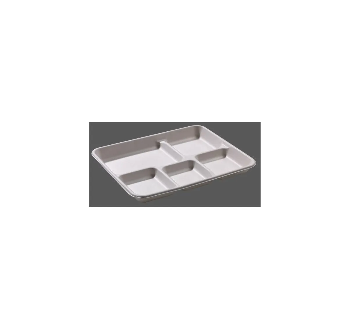 50 Plateaux 5 compartiments 255x203 Biodégradable