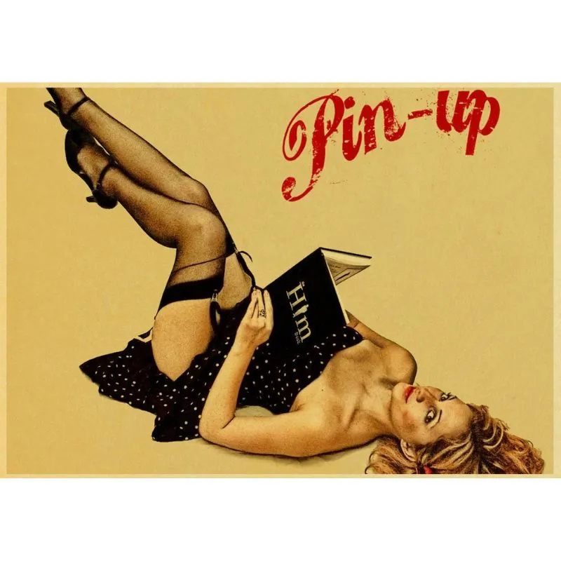 Affiche Année 70 Vintage Pin Up